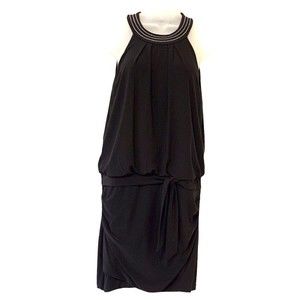 White House Black Market Sleeveless Drop Waist Open Back Dress Size Small